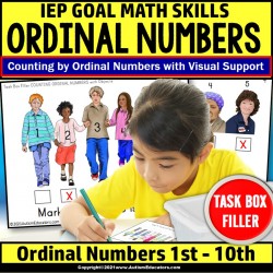 Ordinal Numbers to 10 | Task Box Filler for Special Education and Autism